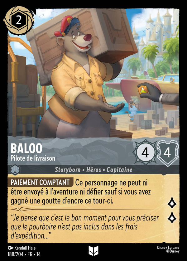 Carte Lorcana 188/204 Baloo, Pilote de livraison | LorenZone