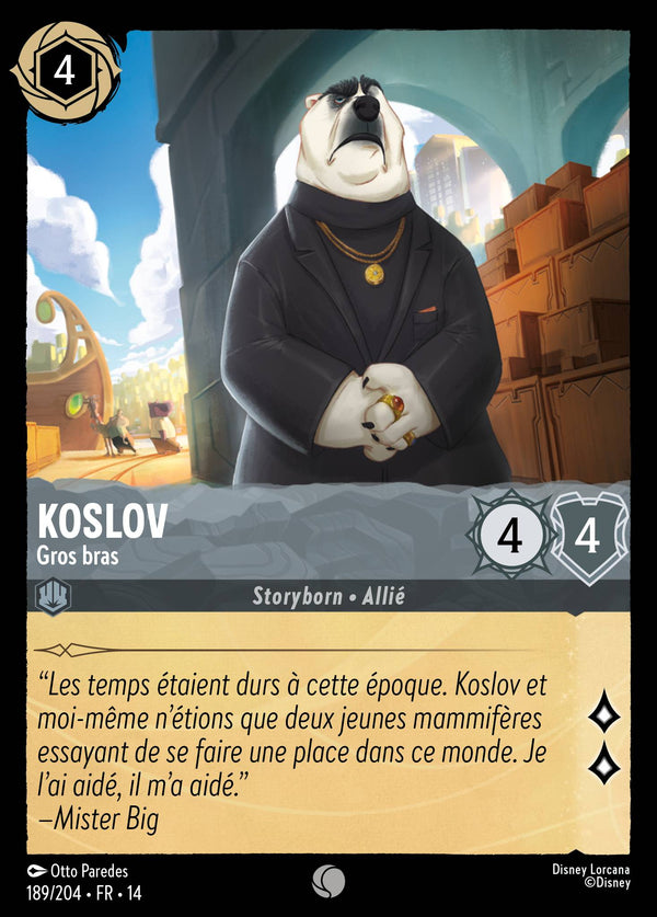 Carte Lorcana 189/204 Koslov, Gros bras | LorenZone