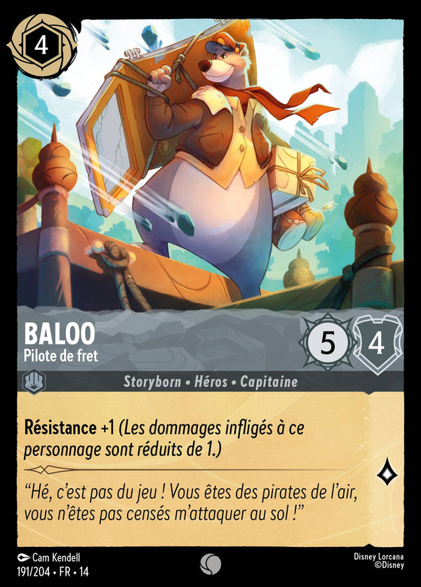 Carte Lorcana 191/204 Baloo, Pilote de fret | LorenZone