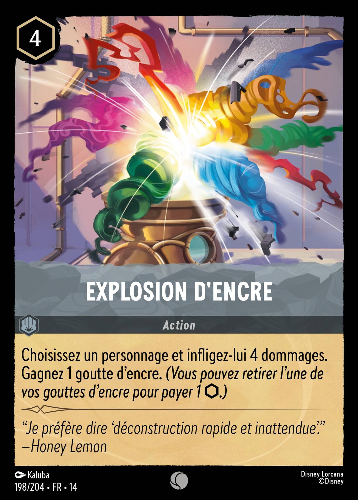 Carte Lorcana 198/204 Explosion d'encre | LorenZone