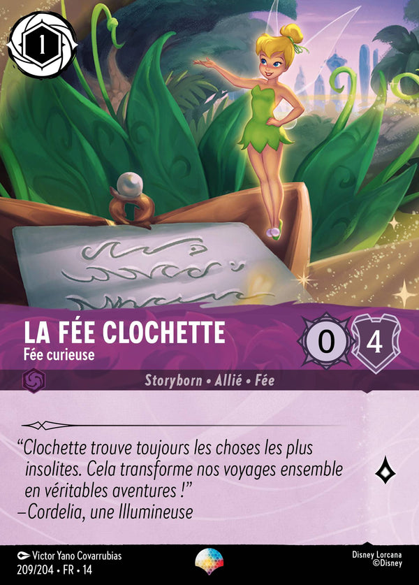 Carte Lorcana 209/204 La Fée Clochette, Fée curieuse | LorenZone