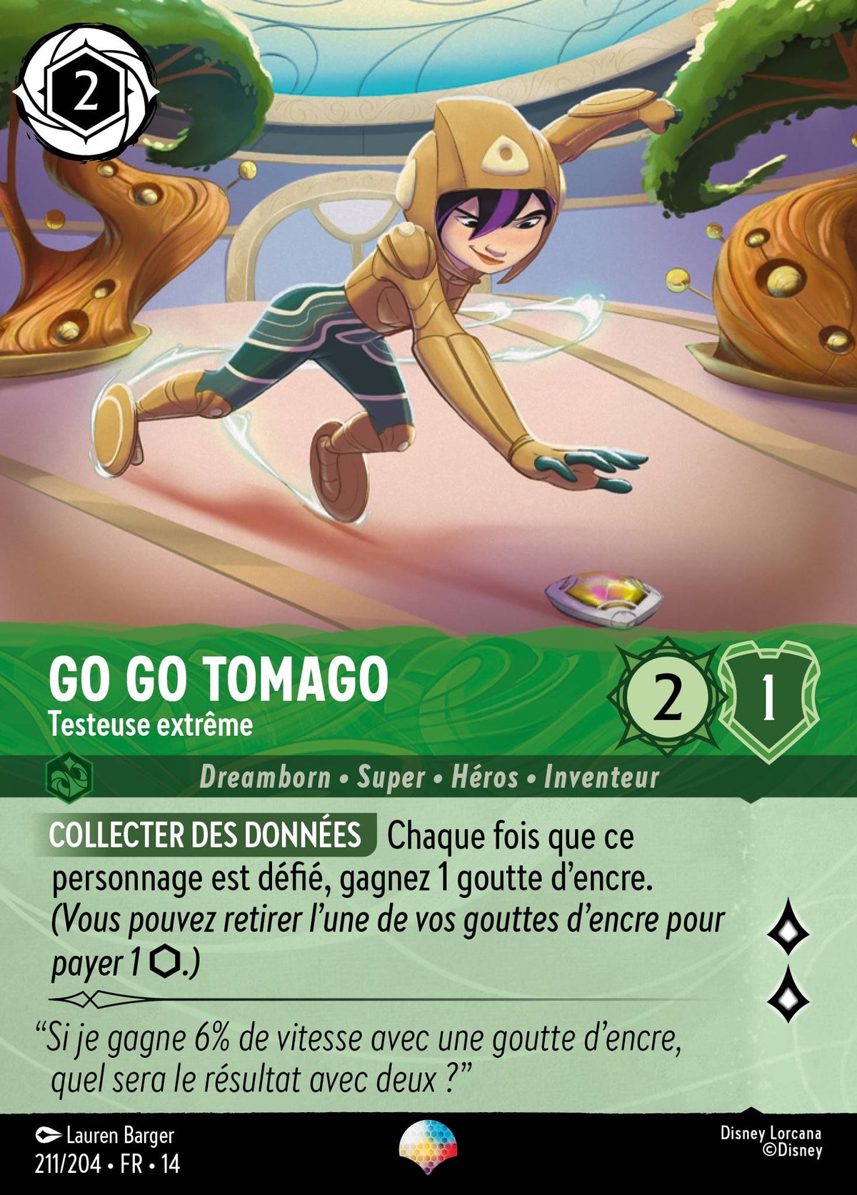 Carte Lorcana 211/204 Go Go Tomago, Testeuse extrême | LorenZone