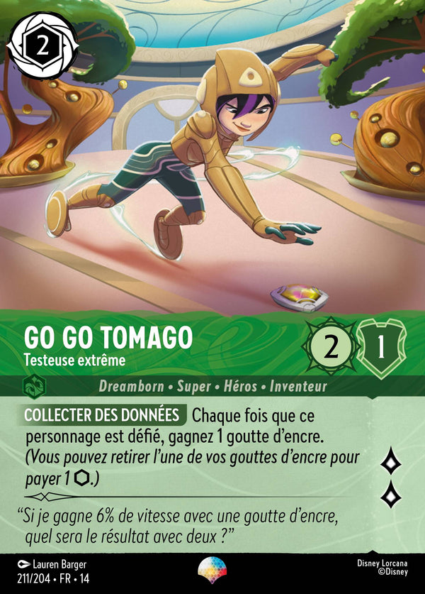 Carte Lorcana 211/204 Go Go Tomago, Testeuse extrême | LorenZone