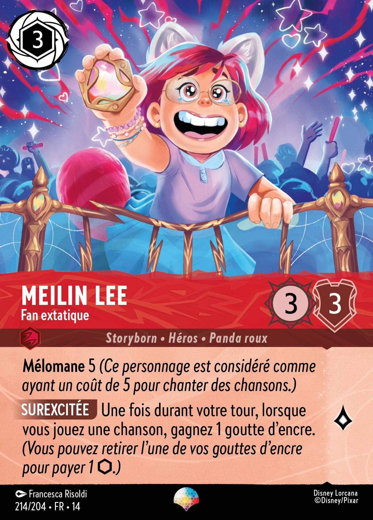 Carte Lorcana 214/204 Meilin Lee, Fan extatique | LorenZone