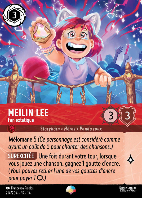 Carte Lorcana 214/204 Meilin Lee, Fan extatique | LorenZone