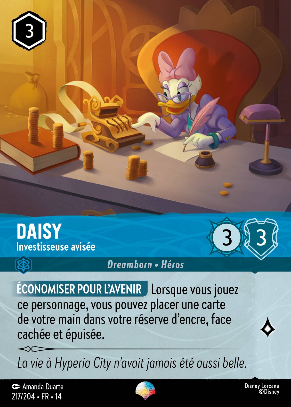 Carte Lorcana 217/204 Daisy, Investisseuse avisée | LorenZone