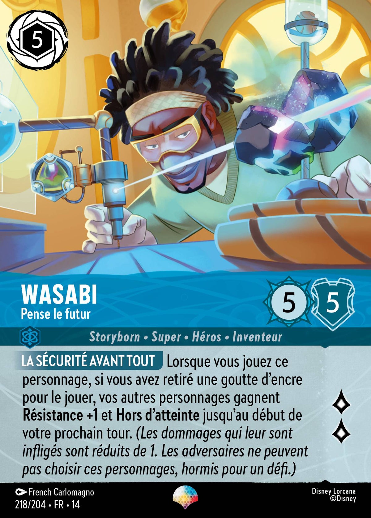 Carte Lorcana 218/204 Wasabi, Pense le futur | LorenZone