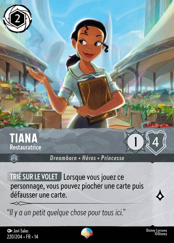 Carte Lorcana 220/204 Tiana, Restauratrice | LorenZone