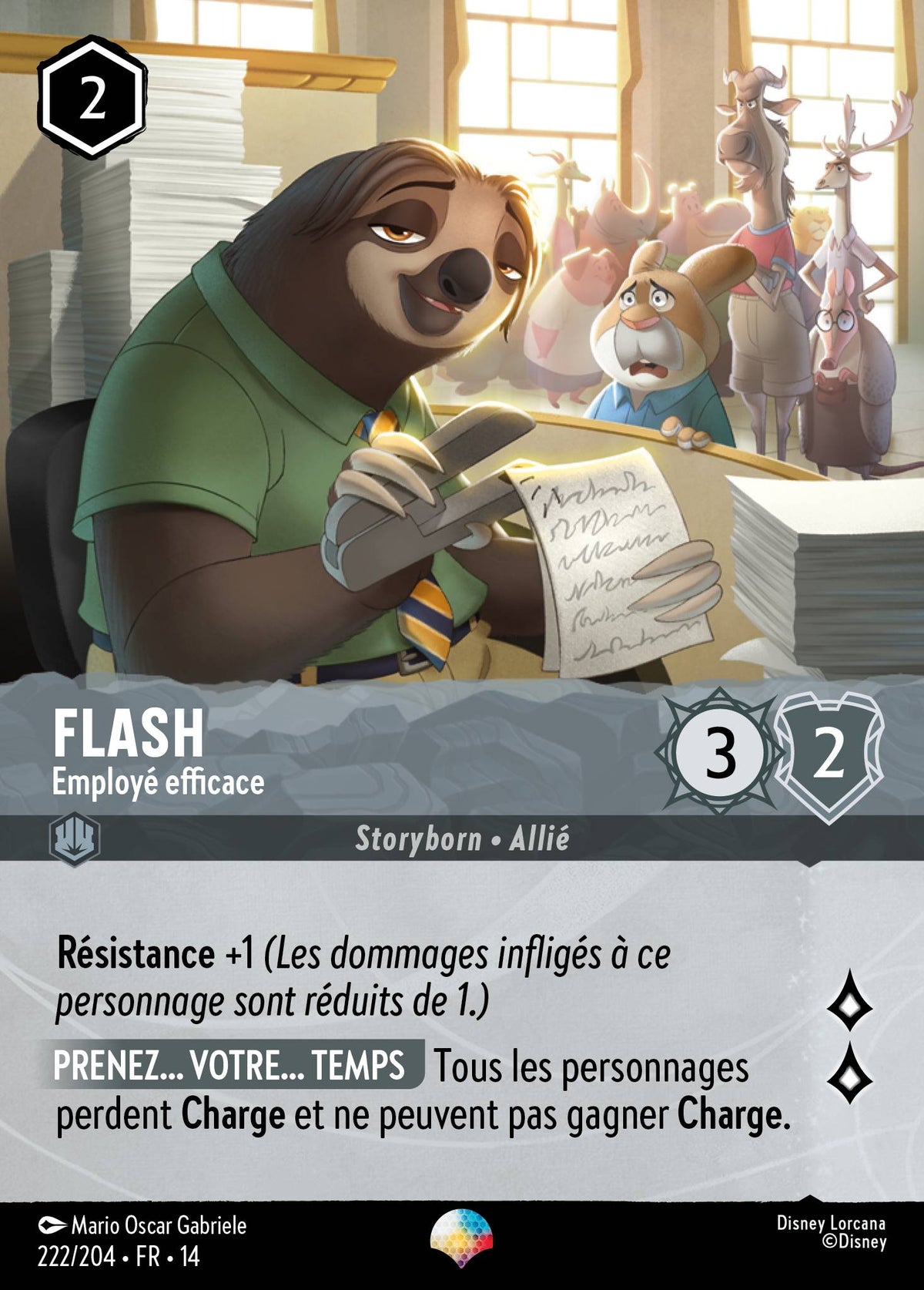 Carte Lorcana 222/204 Flash, Employé efficace | LorenZone