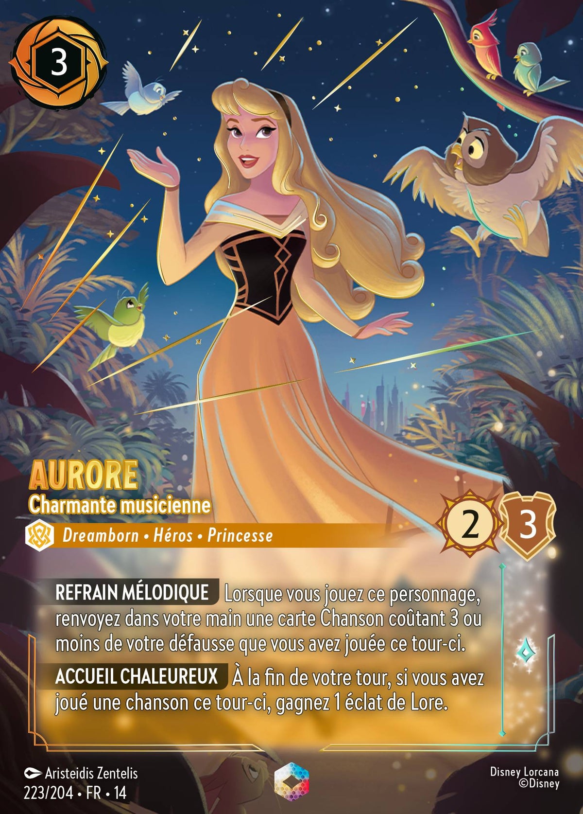 Carte Lorcana 223/204 Aurore, Charmante musicienne | LorenZone