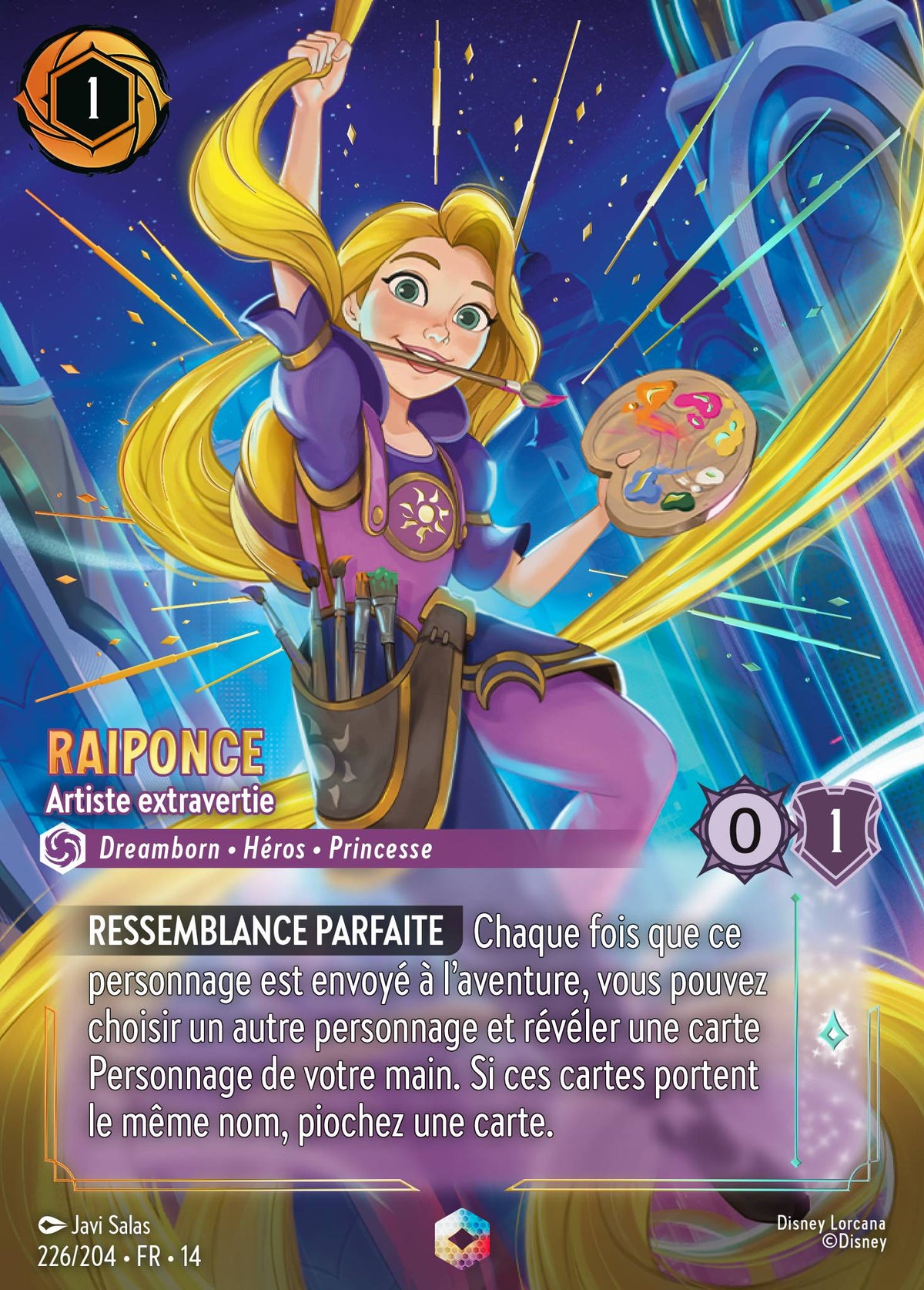 Carte Lorcana 226/204 Raiponce, Artiste extravertie | LorenZone