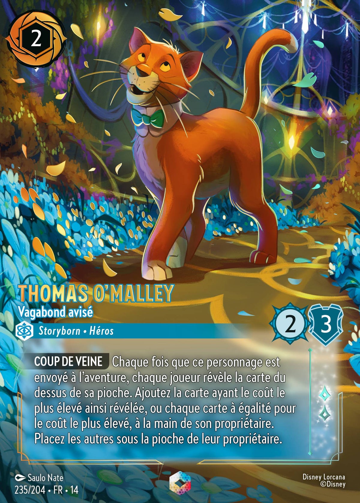 Carte Lorcana 235/204 Thomas O'Malley, Vagabond avisé | LorenZone