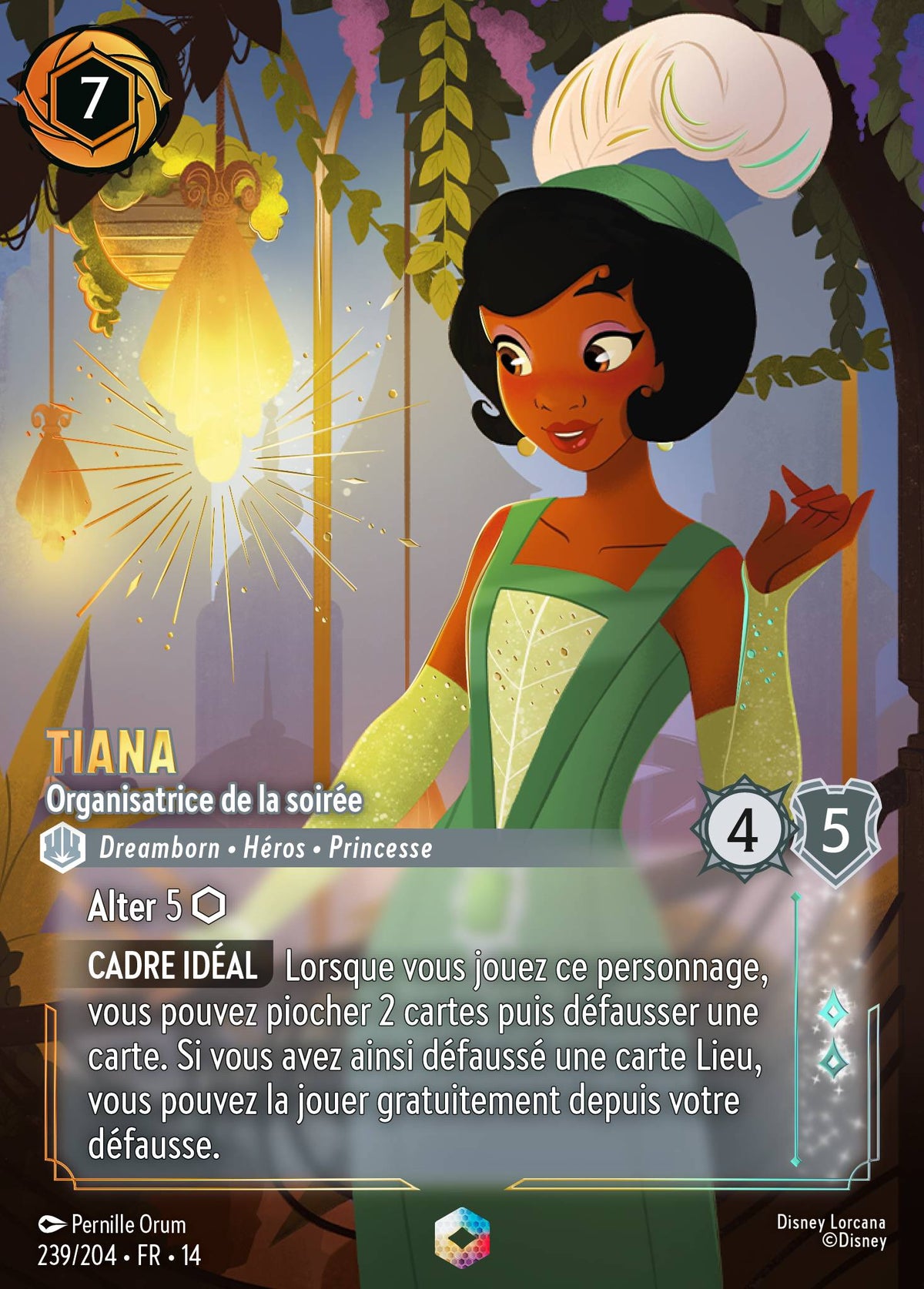 Carte Lorcana 239/204 Tiana, Organisatrice de la soirée | LorenZone