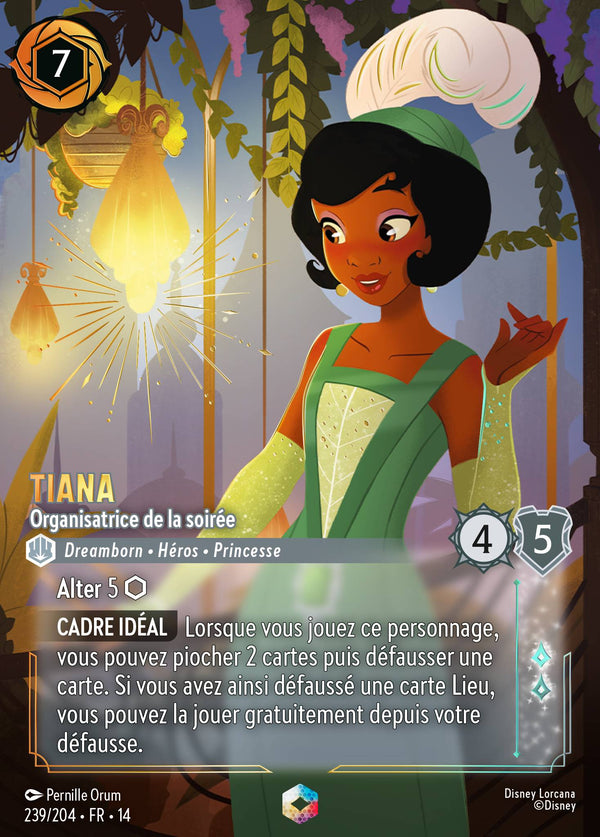 Carte Lorcana 239/204 Tiana, Organisatrice de la soirée | LorenZone