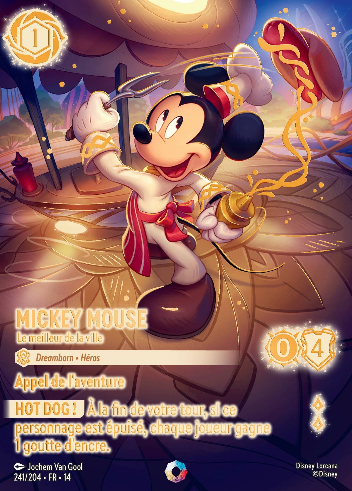 Carte Lorcana 241/204 Mickey Mouse, Le meilleur de la ville | LorenZone
