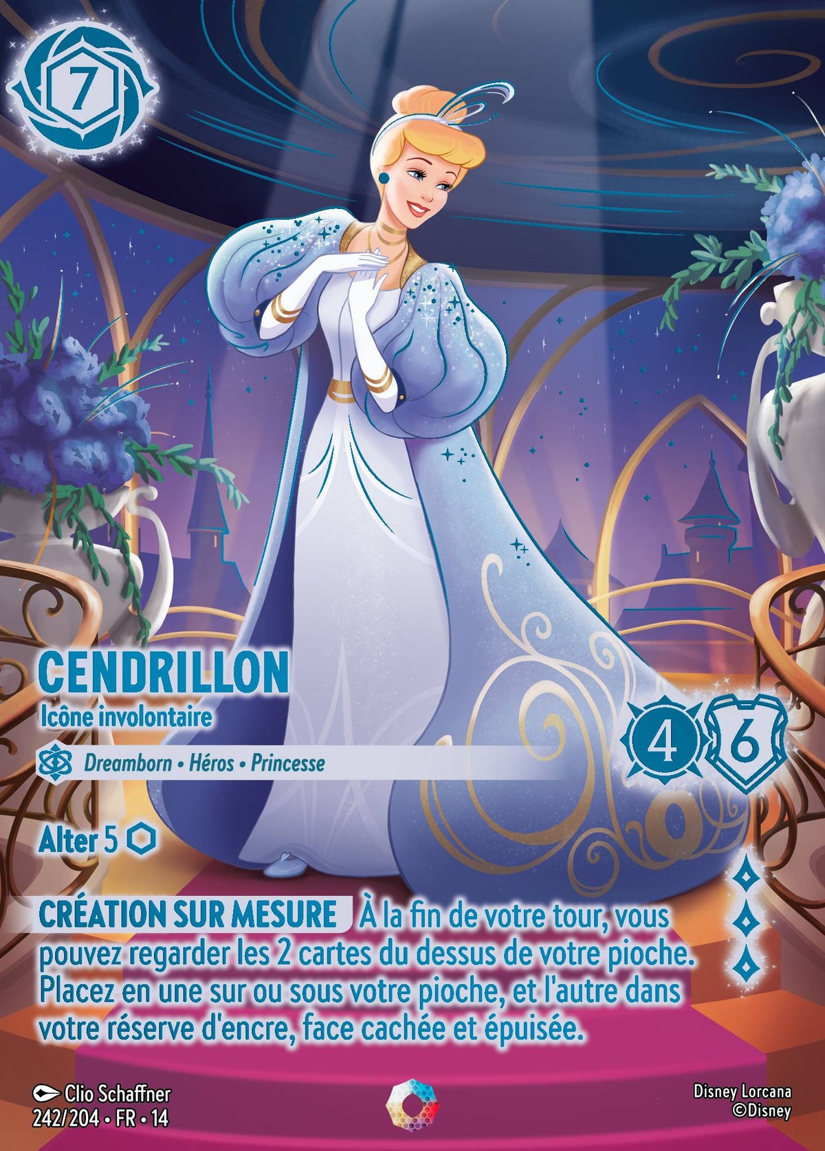 Carte Lorcana 242/204 Cendrillon, Icône involontaire | LorenZone