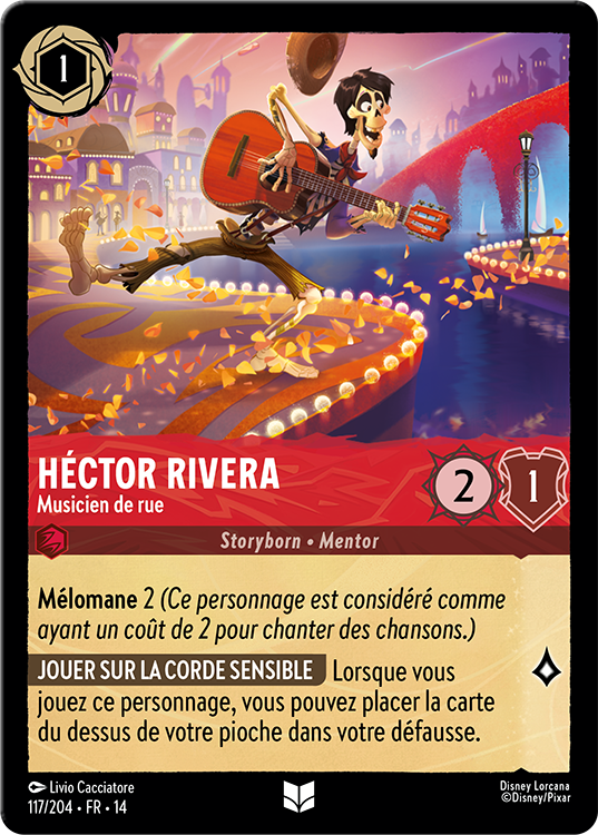Carte Lorcana Héctor Rivera, Musicien de rue, Chapitre 14 Hyperia City, LorenZone