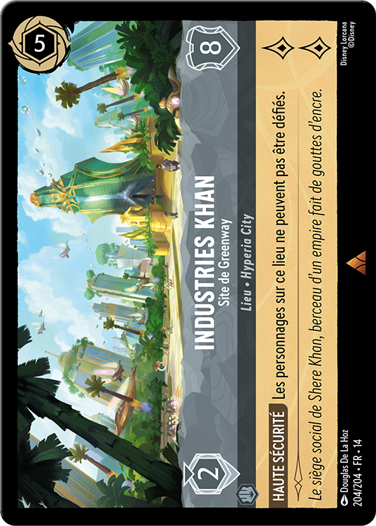 Carte Lorcana Industries Khan, lieu, Chapitre 14 Hyperia City, LorenZone
