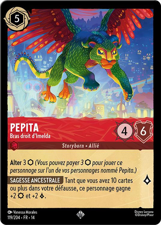 Carte Lorcana Pepita, Bras droit d'Imelda, Chapitre 14 Hyperia City, LorenZone