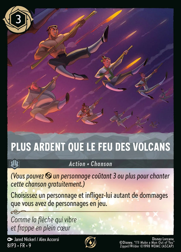 Carte Lorcana 008 Plus ardent que le feu des volcans Promo | LorenZone