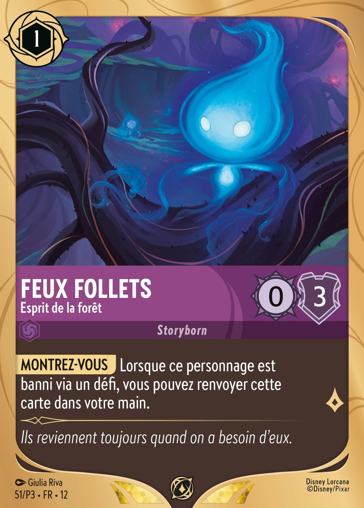 Carte Lorcana 051 Feux follets Promo | LorenZone