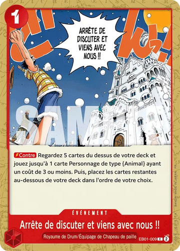 Carte One Piece Arrête de discuter et viens avec nous !! EB01-009 V1 - The Best Vol.2