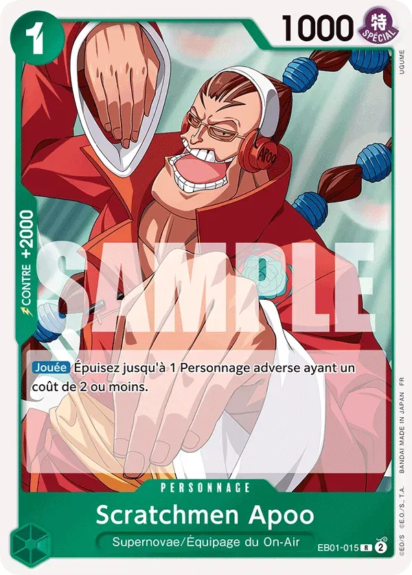Carte One Piece EB01-015 Scratchmen Apoo V1 | LorenZone