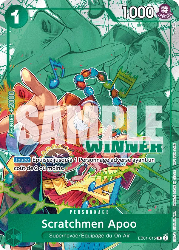 Carte One Piece EB01-015 Scratchmen Apoo V3 | LorenZone