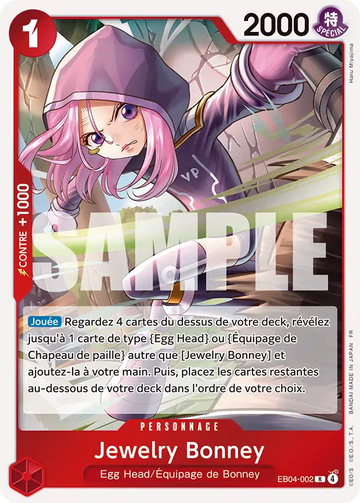 Carte One Piece Jewelry Bonney EB04-002 V1 - Aventure sur l'Île de Dieu
