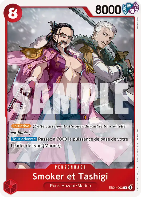 Carte One Piece EB04-003 Smoker et Tashigi V1 | LorenZone