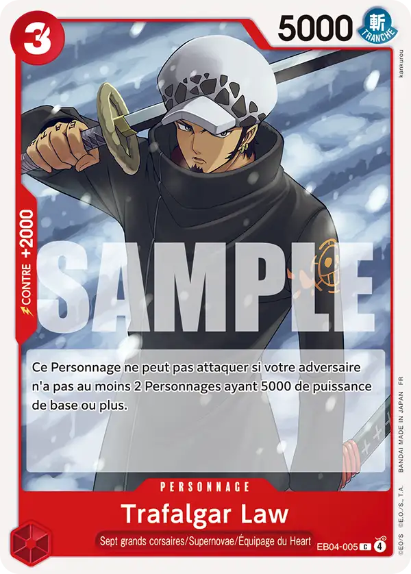Carte One Piece EB04-005 Trafalgar Law | LorenZone