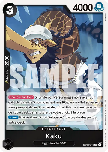 Carte One Piece Kaku EB04-043 V1 - Aventure sur l'Île de Dieu