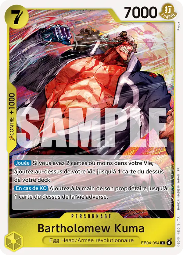 Carte One Piece EB04-054 Bartholomew Kuma | LorenZone
