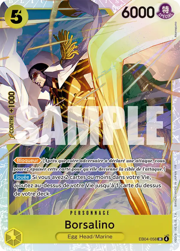 Carte One Piece EB04-058 Borsalino V1 | LorenZone