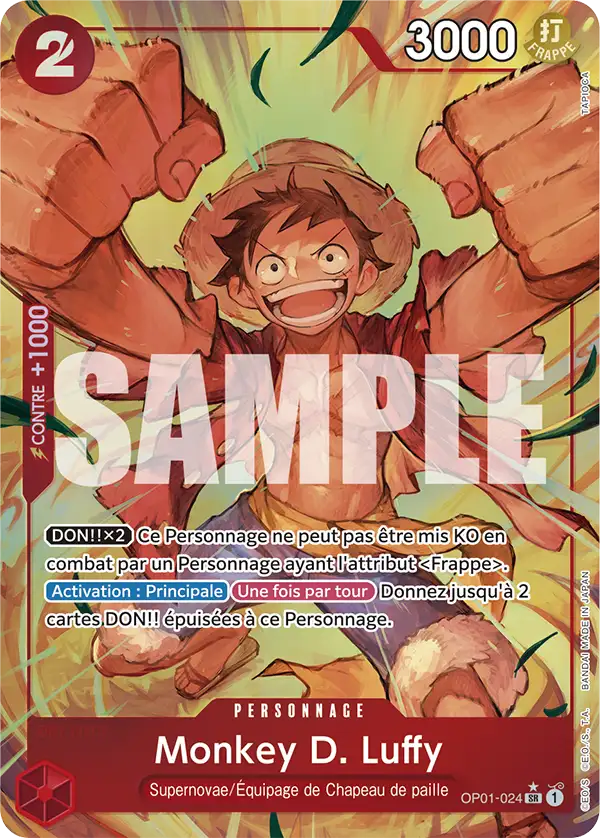 Carte One Piece OP01-024 Monkey D. Luffy V2 | LorenZone