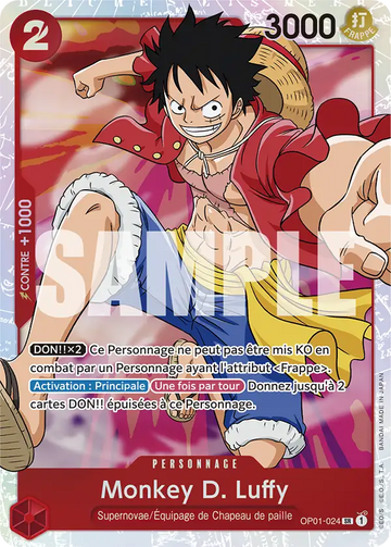 Carte One Piece Monkey D. Luffy OP01-024 V1 - The Best