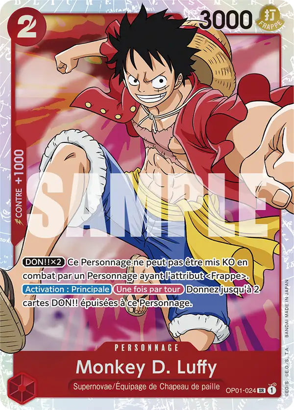 Carte One Piece OP01-024 Monkey D. Luffy V1 | LorenZone