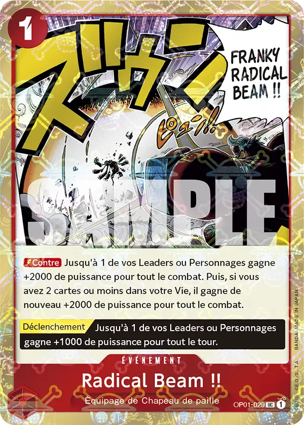 Carte One Piece OP01-029 Radical Beam !! V2 | LorenZone