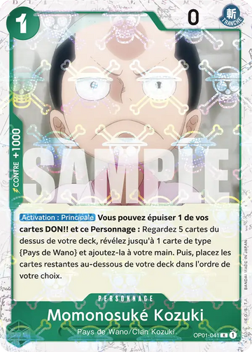 Carte One Piece Momonosuké Kozuki OP01-041 V2 - The Best