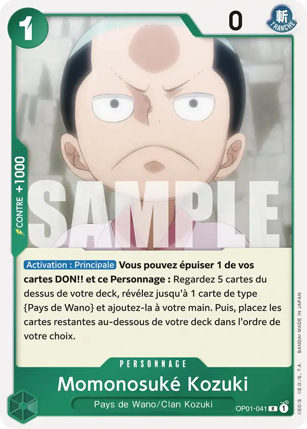 Carte One Piece OP01-041 Momonosuké Kozuki V1 | LorenZone