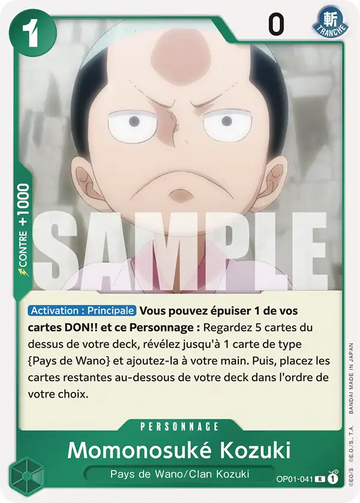 Carte One Piece Momonosuké Kozuki OP01-041 V1 - The Best