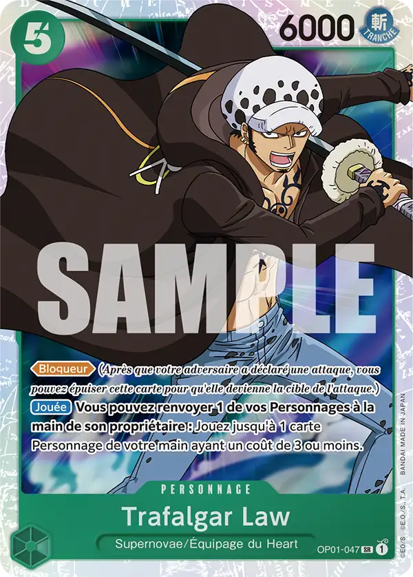 Carte One Piece OP01-047 Trafalgar Law V1 | LorenZone