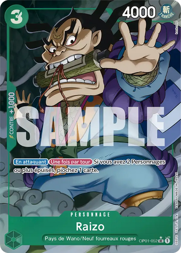 Carte One Piece Raizo OP01-052 V3 - The Best