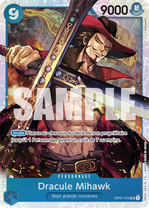 Carte One Piece OP01-070 Dracule Mihawk V1 | LorenZone