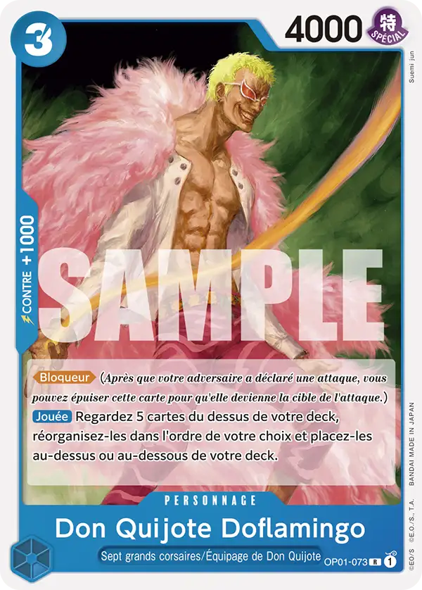 Carte One Piece OP01-073 Don Quijote Doflamingo | LorenZone
