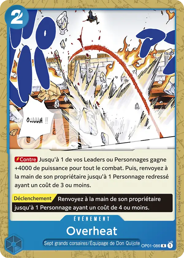 Carte One Piece OP01-086 Overheat | LorenZone