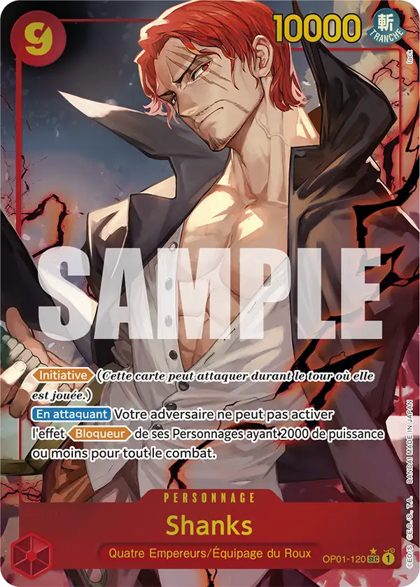 Carte One Piece OP01-120 Shanks V2 | LorenZone