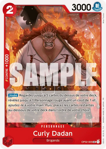 Carte One Piece Curly Dadan OP02-005 V1 - The Best Vol.2