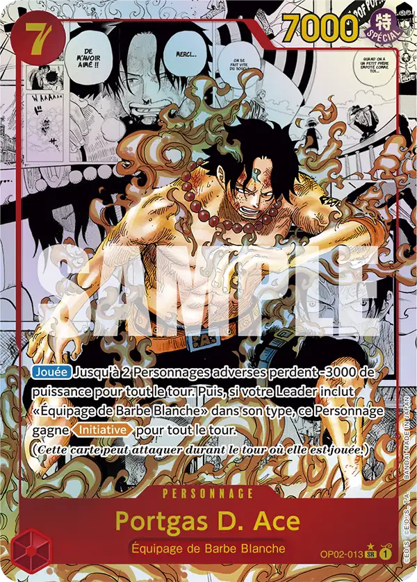 Carte One Piece OP02-013 Portgas D. Ace | LorenZone