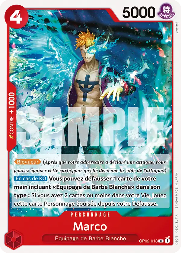 Carte One Piece OP02-018 Marco | LorenZone